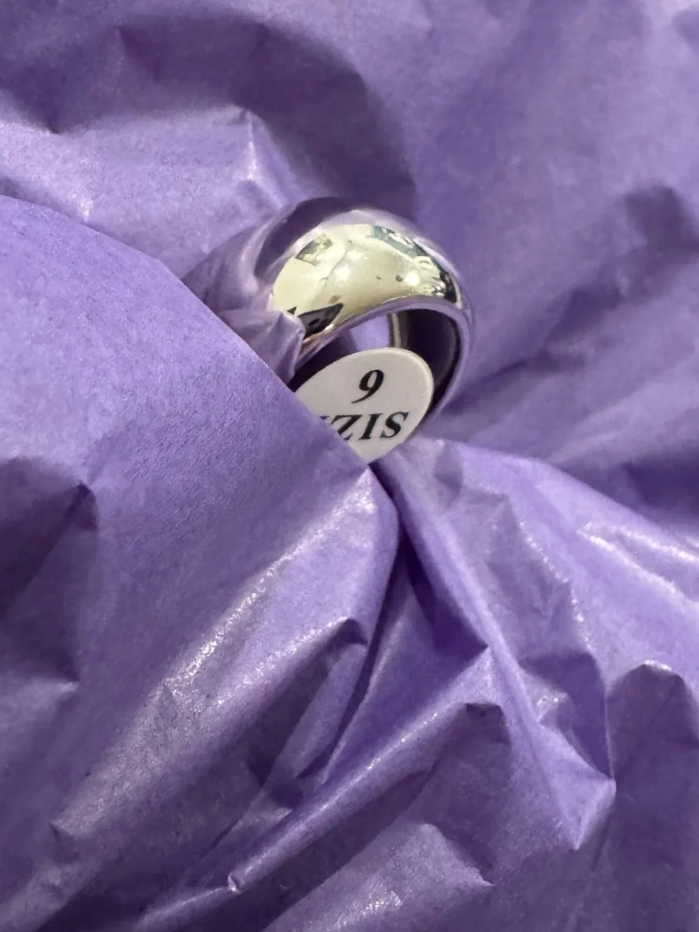 Melinda Maria Polished Silver Dome Ring - 6